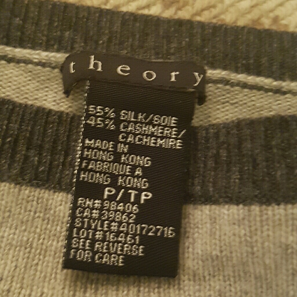 Theory boatneak cashmere & silk sweater